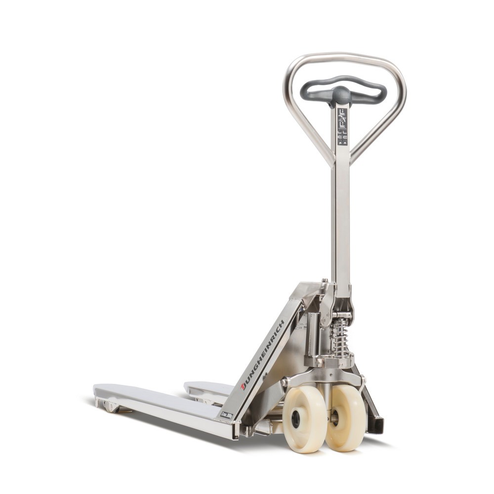Jungheinrich™ Edelstahl-Handhubwagen AM I20, Tragfähigkeit 2.000 kg, Gabellänge 970 mm, Nylon