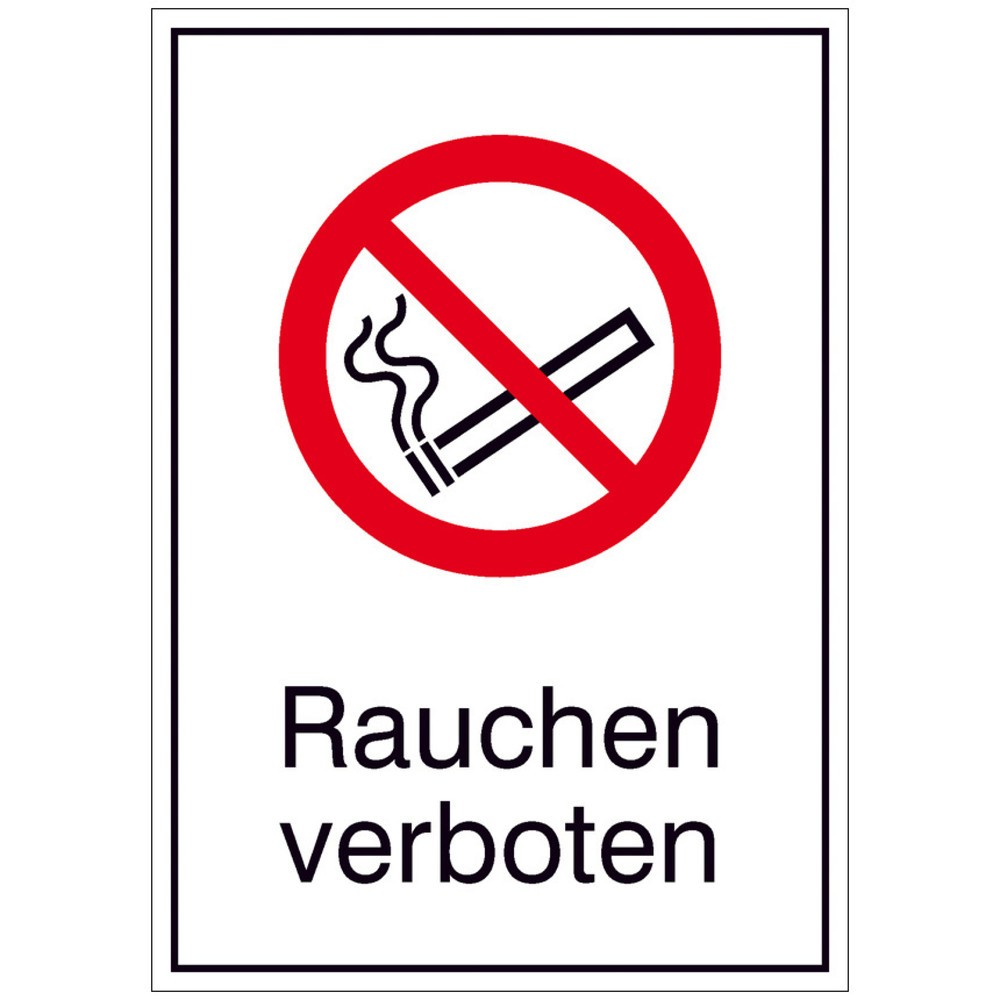 SafetyMarking® "Rauchen verboten", HxB 297 x 210 mm, Alu