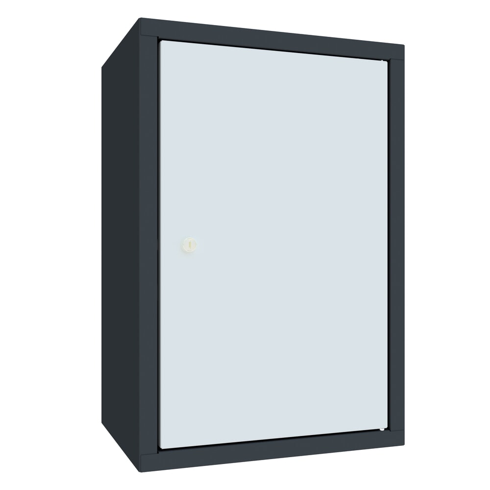 PAVOY Hängeschrank, HxBxT 600 x 400 x 300 mm, Lochrückwand, lichtgrau, anthrazitgrau