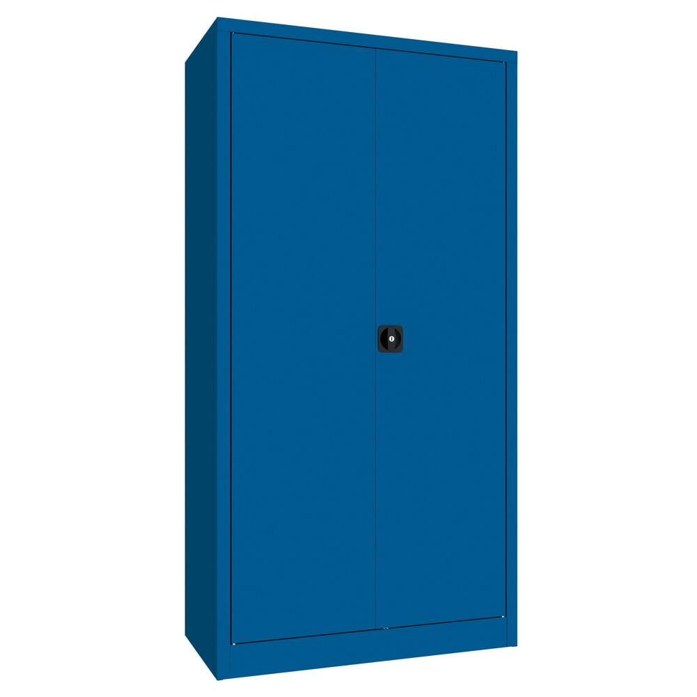 PAVOY Grossraum-Flügeltürschrank, 4 Fachböden, HxBxT 1.950 x 1.000 x 500 mm, enzianblau, enzianblau