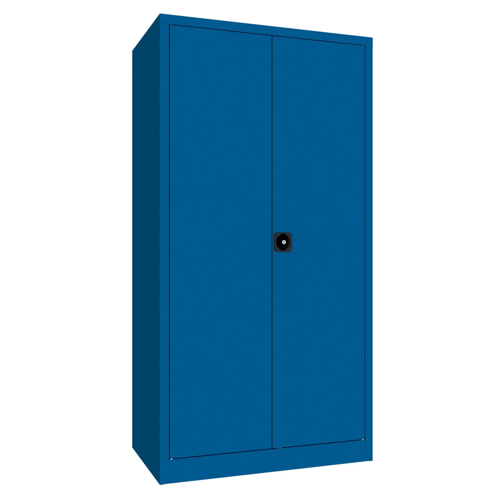 PAVOY Grossraum-Flügeltürschrank, 4 Fachböden, HxBxT 1.950 x 1.000 x 600 mm, enzianblau, enzianblau