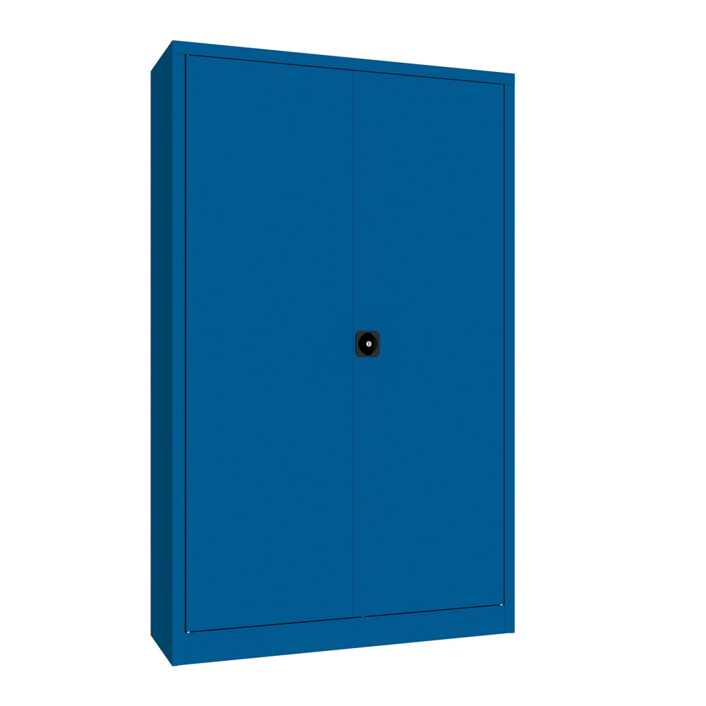 PAVOY Grossraum-Flügeltürschrank, 4 Fachböden, HxBxT 1.950 x 1.200 x 400 mm, enzianblau, enzianblau