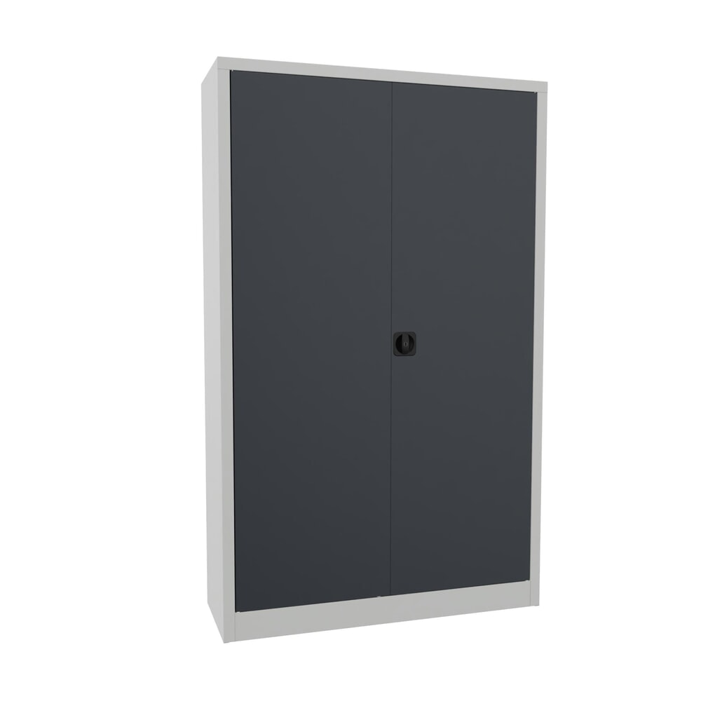 PAVOY Grossraum-Flügeltürschrank, 4 Fachböden, HxBxT 1.950 x 1.200 x 400 mm, anthrazitgrau, lichtgrau