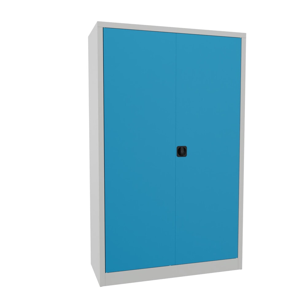 PAVOY Grossraum-Flügeltürschrank, 4 Fachböden, HxBxT 1.950 x 1.200 x 500 mm, lichtblau, lichtgrau