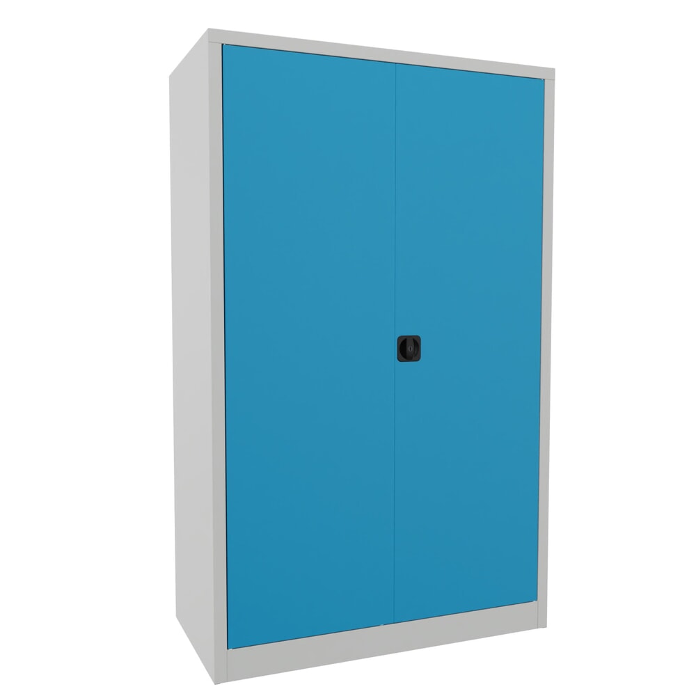 PAVOY Grossraum-Flügeltürschrank, 4 Fachböden, HxBxT 1.950 x 1.200 x 600 mm, lichtblau, lichtgrau