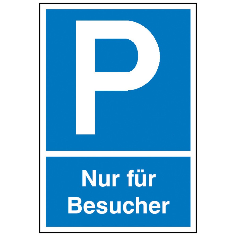 SafetyMarking® Parkplatzschild "Nur für Besucher", HxB 600 x 400 mm, Alu geprägt