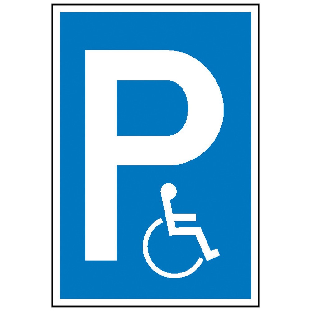 SafetyMarking® Parkplatzschild Behindertenplarkplatz, HxB 250 x 150 mm, Kunststoff