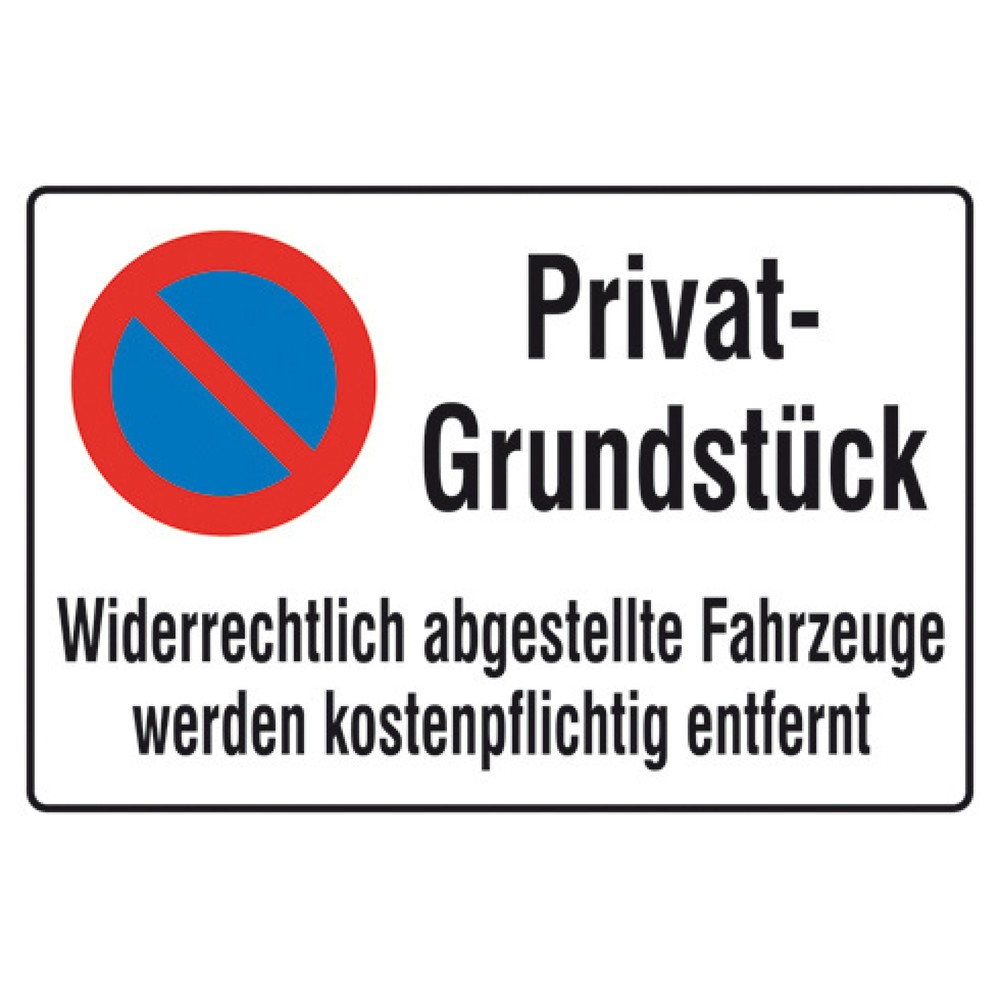 SafetyMarking® Halteverbotsschild "Privatgrundstück", Alu