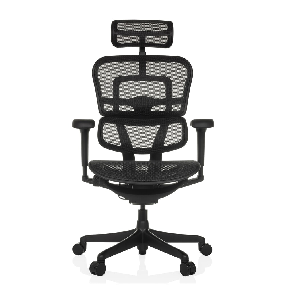 hjh OFFICE Chefsessel ERGOHUMAN SIGNATURE GEN2, Netzrückenlehne, Tragkraft 120 kg, Sitzhöhe 490 590 mm, schwarz