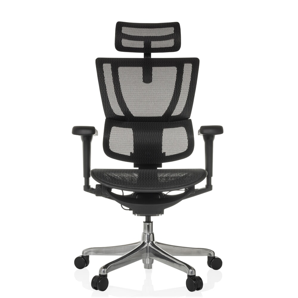 hjh OFFICE Chefsessel ERGOHUMAN SLIM ULTRA GEN2, mit flexibler Rückenlehne, Tragkraft 120 kg, Höhe 1160 1350 mm, Netzstoffsitz, schwarz