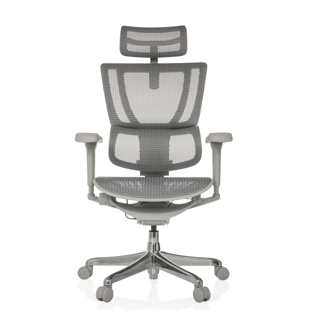 hjh OFFICE Chefsessel ERGOHUMAN SLIM ULTRA GEN2, mit flexibler Rückenlehne, Tragkraft 120 kg, Höhe 1160 1350 mm, Netzstoffsitz, grau