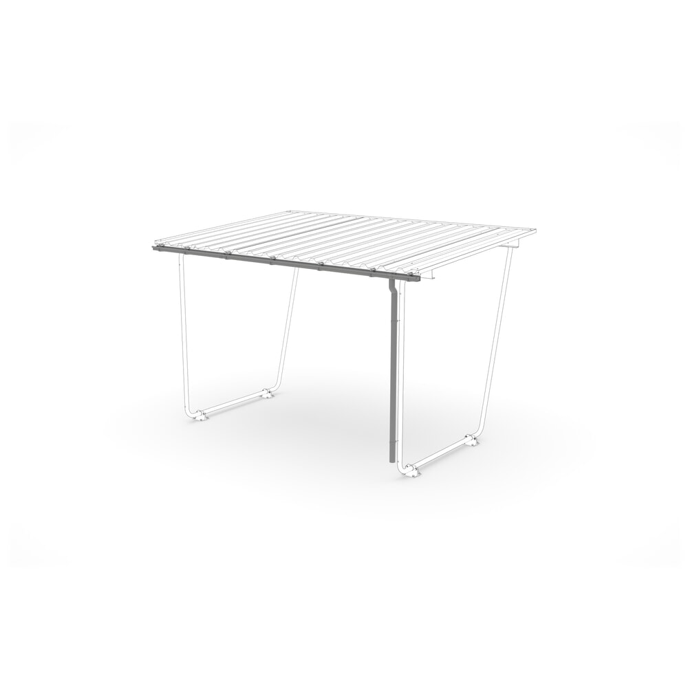 wsm® Regenrinne mit Fallrohr für Überdachung Basic, für Breite 4.300 mm