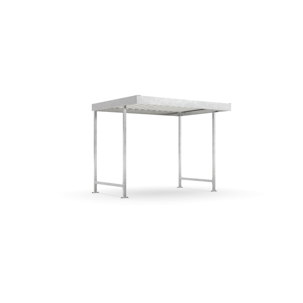 wsm® Überdachung, 1-seitig, GF, HxBxT 2.360 x 2.870 x 2.200 mm, verzinkt