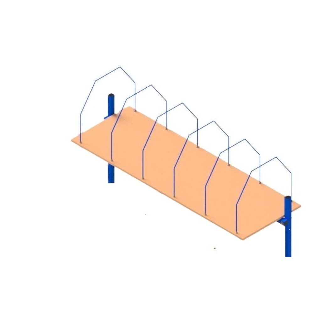 Kartonagen-Magazin für Einzelpacktisch Multiplex, Bügelhöhe 550 mm, BxT 1.770 x 600 mm