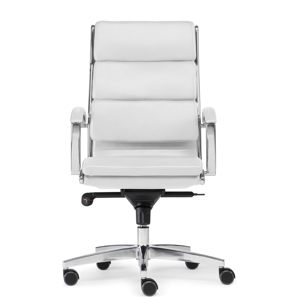 SITWELL STEIFENSAND Design-Bürostuhl Dream, Aluminium-Fußkreuz, nachhaltiges Bonded Leder, Tragkraft 125 kg, weiß