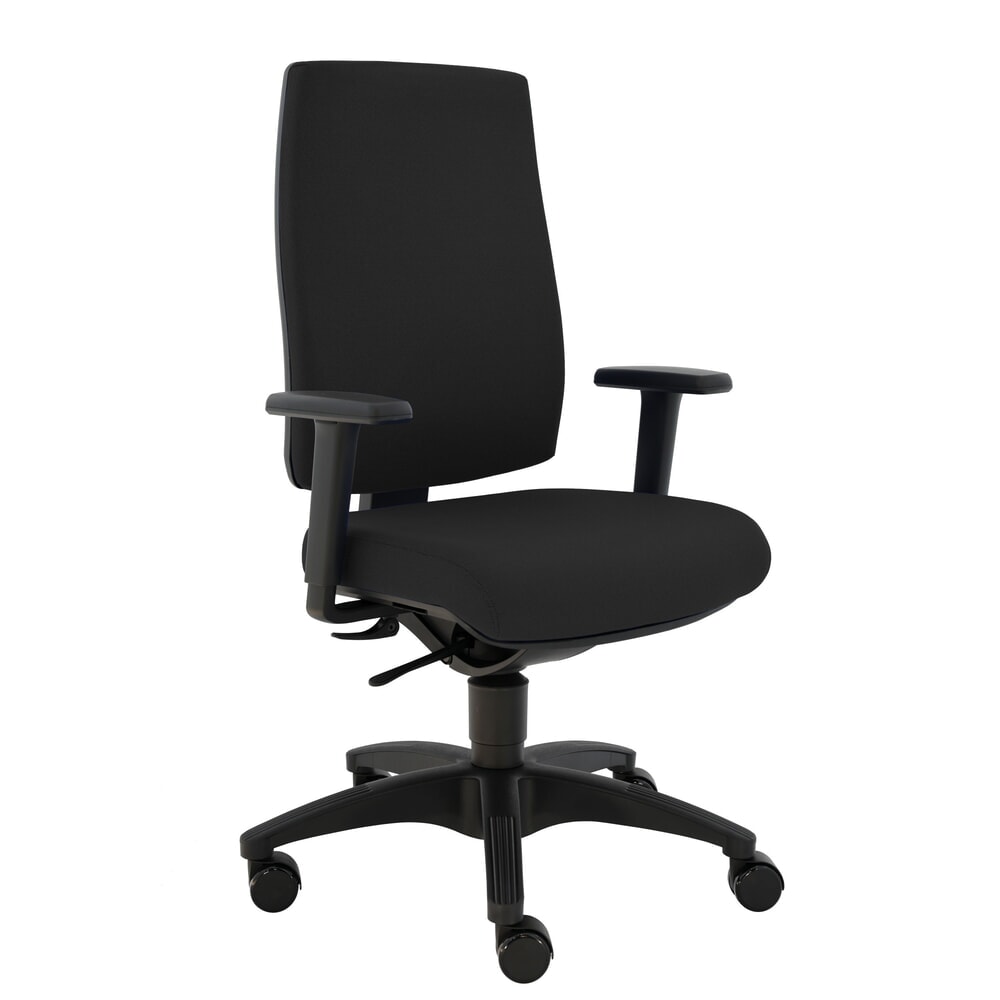 SITWELL STEIFENSAND Bürostuhl Cebra, Kunststoff-Rückenschale, Universalrollen, Polyester, schwarz