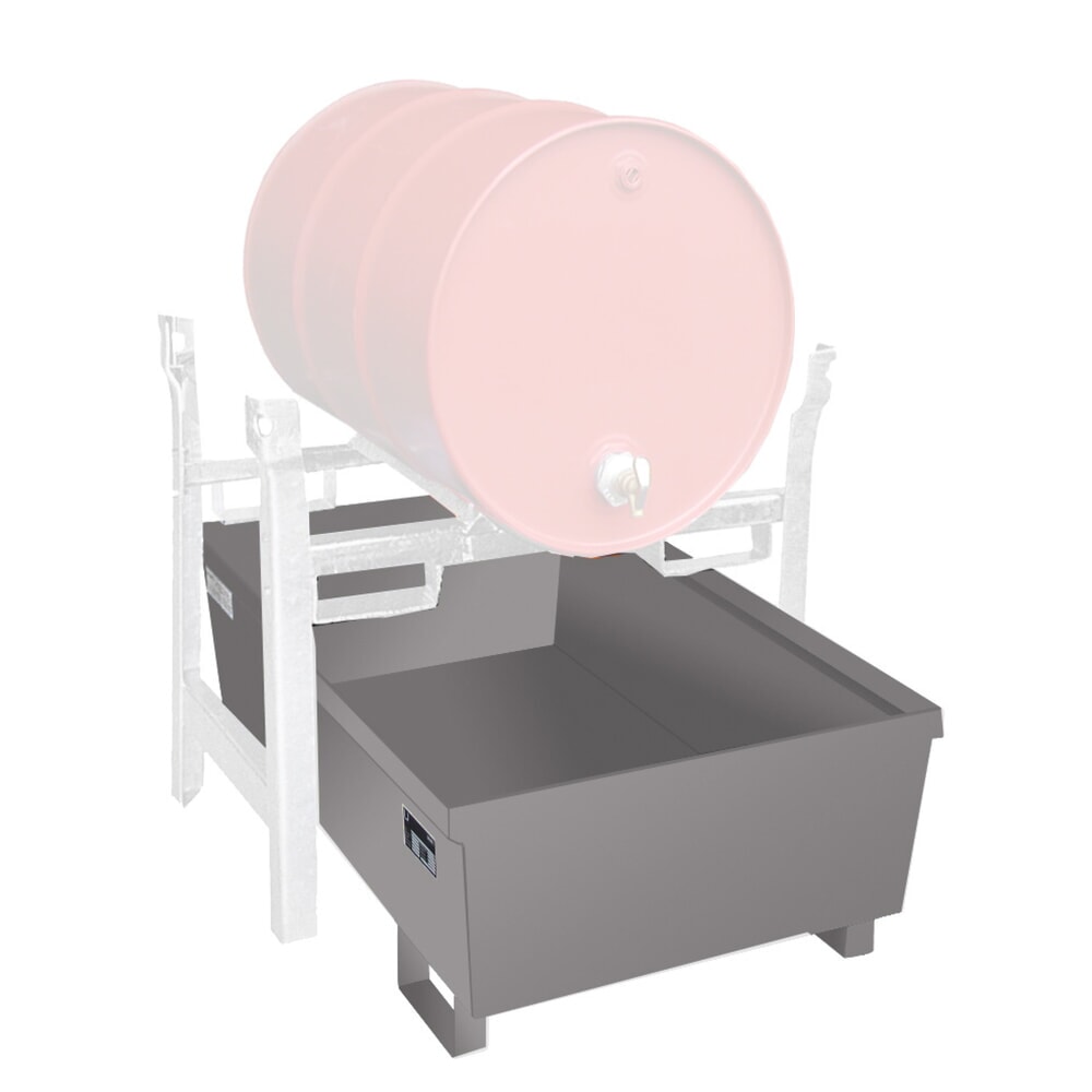 Bauer® Fassregal-Auffangwanne FRA-1, lackiert, Mausgrau