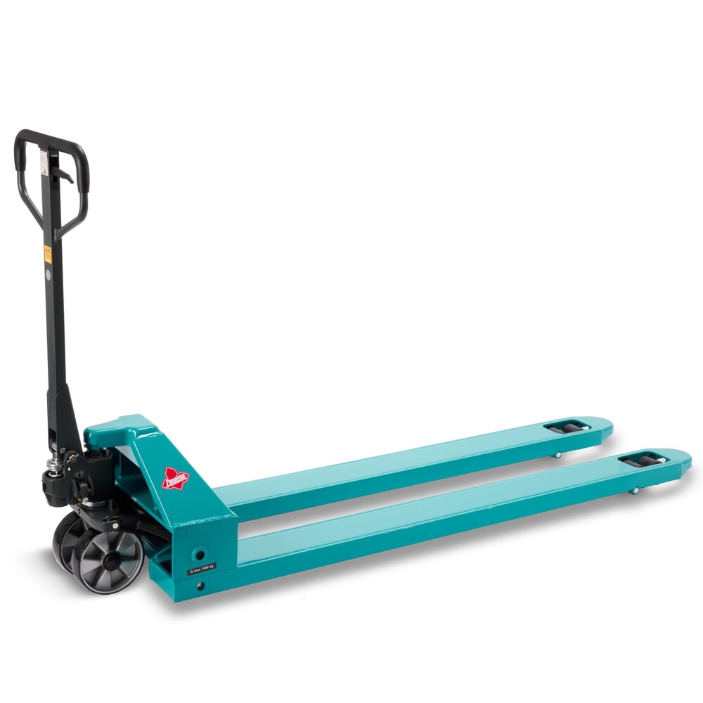 Handhubwagen Ameise® PTM 3.5, Tragfähigkeit 3.500 kg, Gabellänge 1.800 mm, Polyurethan, Tandemrollen