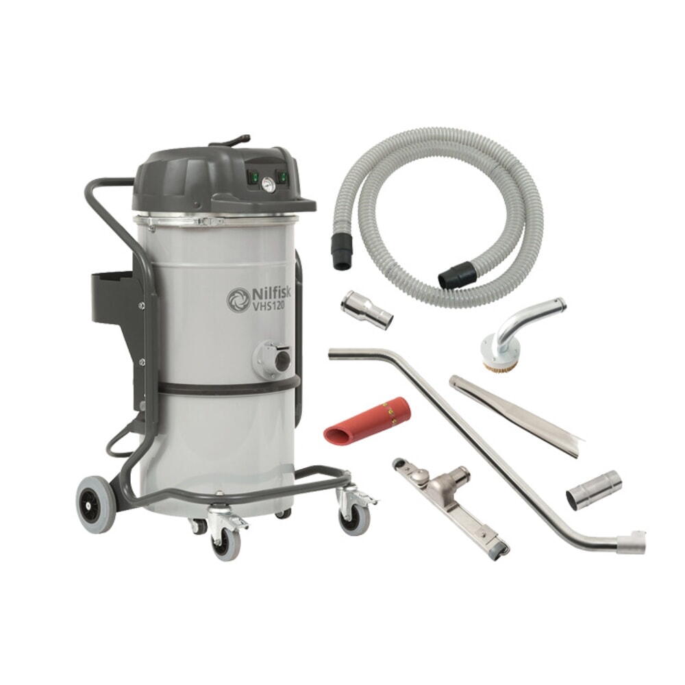 Nilfisk® Nass-Trockensauger VHS120CB mit industriellem Zubehör-Set
