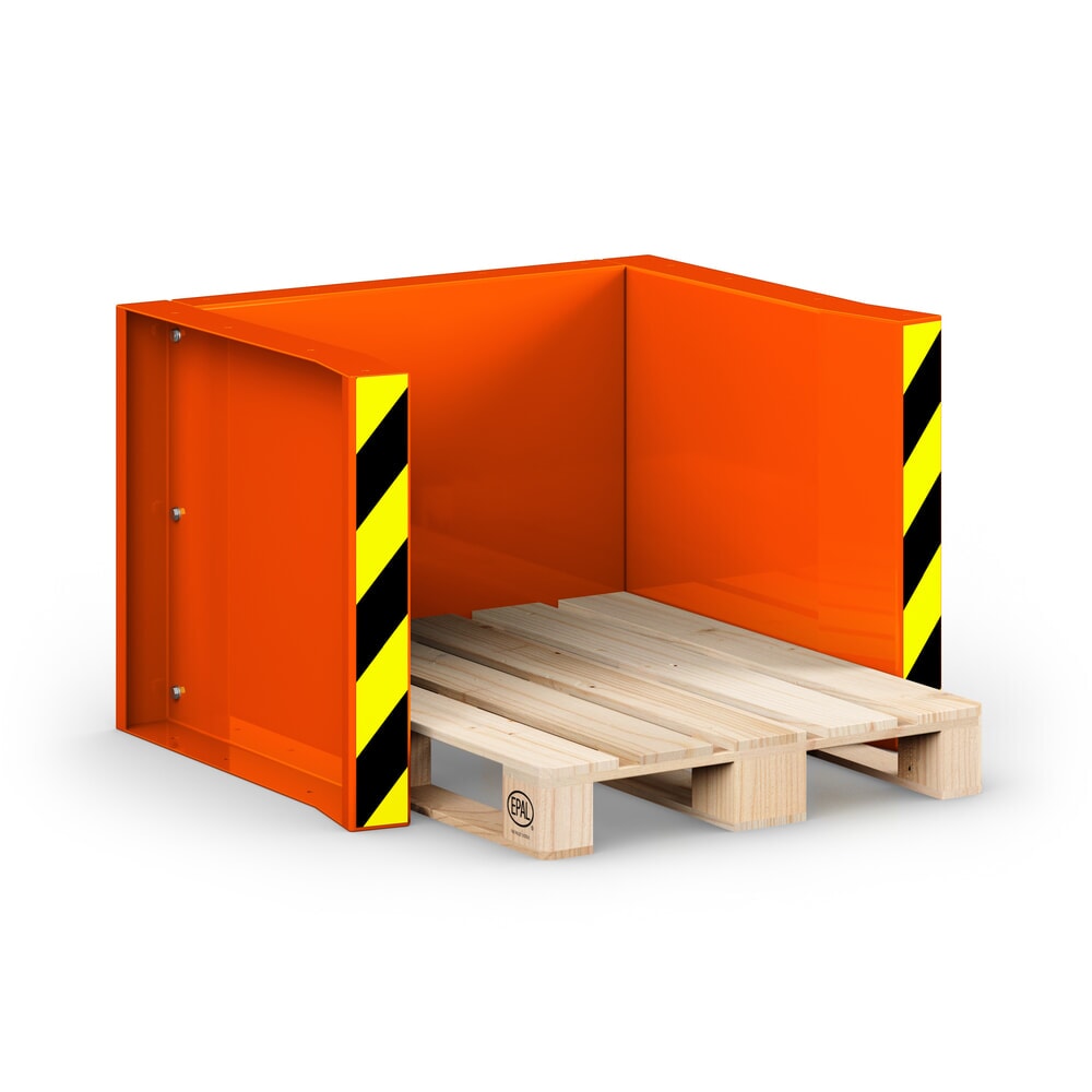 RR-Industrietechnik® Paletten-Stapel-Station für Europaletten, 5 Plätze, HxBxT 710 x 1.020 x 945 mm, reinorange