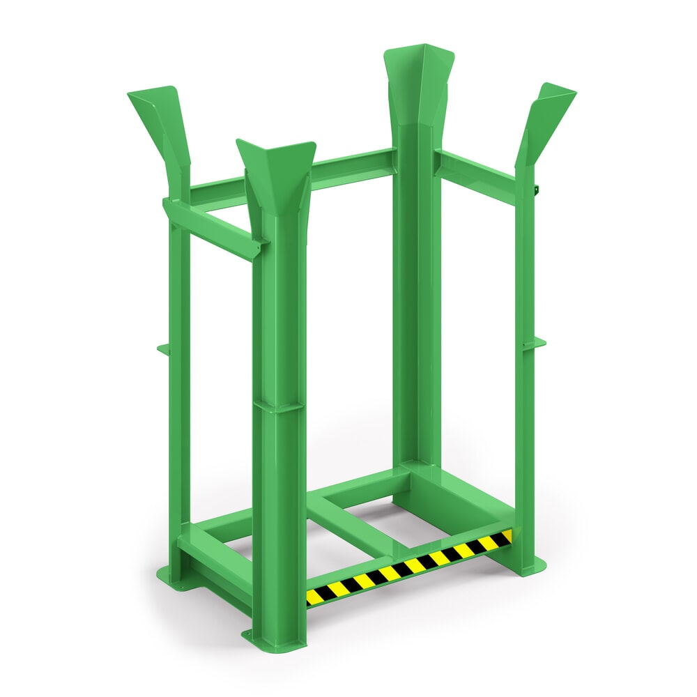 RR-Industrietechnik® Paletten-Richtgestell für Europaletten, 10 Plätze, HxBxT 1.930 x 1.340 x 940 mm, gelbgrün