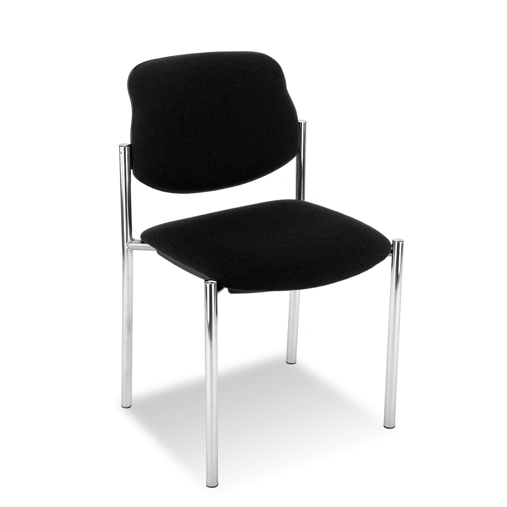 Nowy Styl Besucherstuhl Styl, Polster-Sitz, 4-Fuß-Gestell, ohne Armlehnen, schwarz