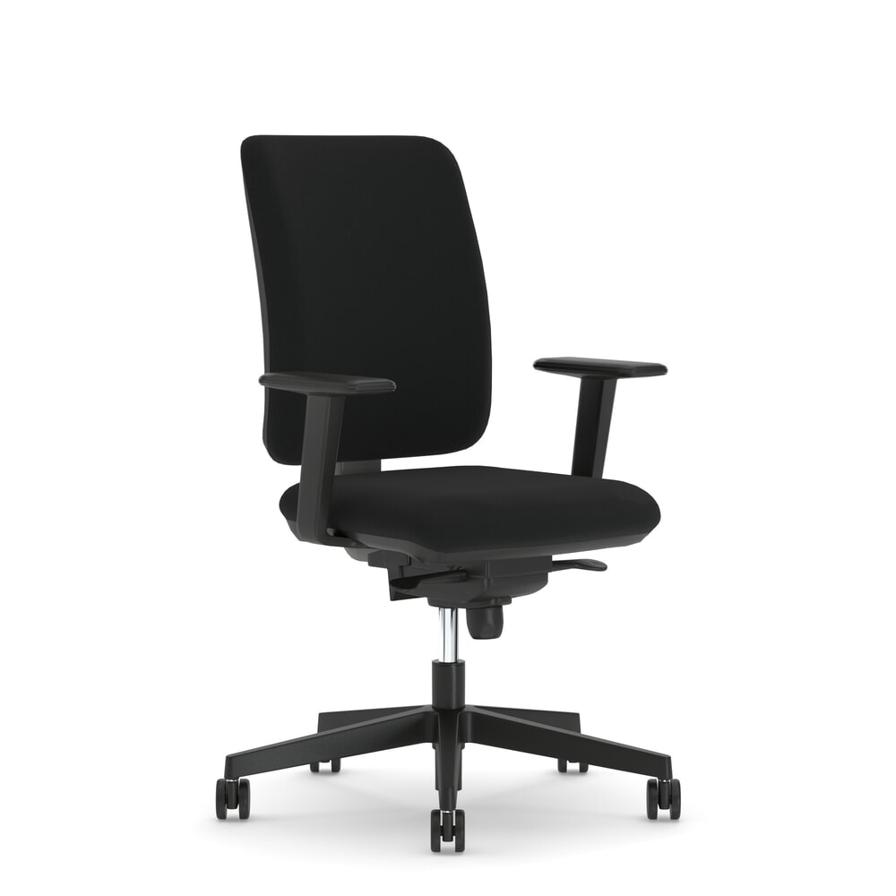 Nowy Styl Bürostuhl Garta, feste Armlehnen, Polster-Rückenlehne, schwarz