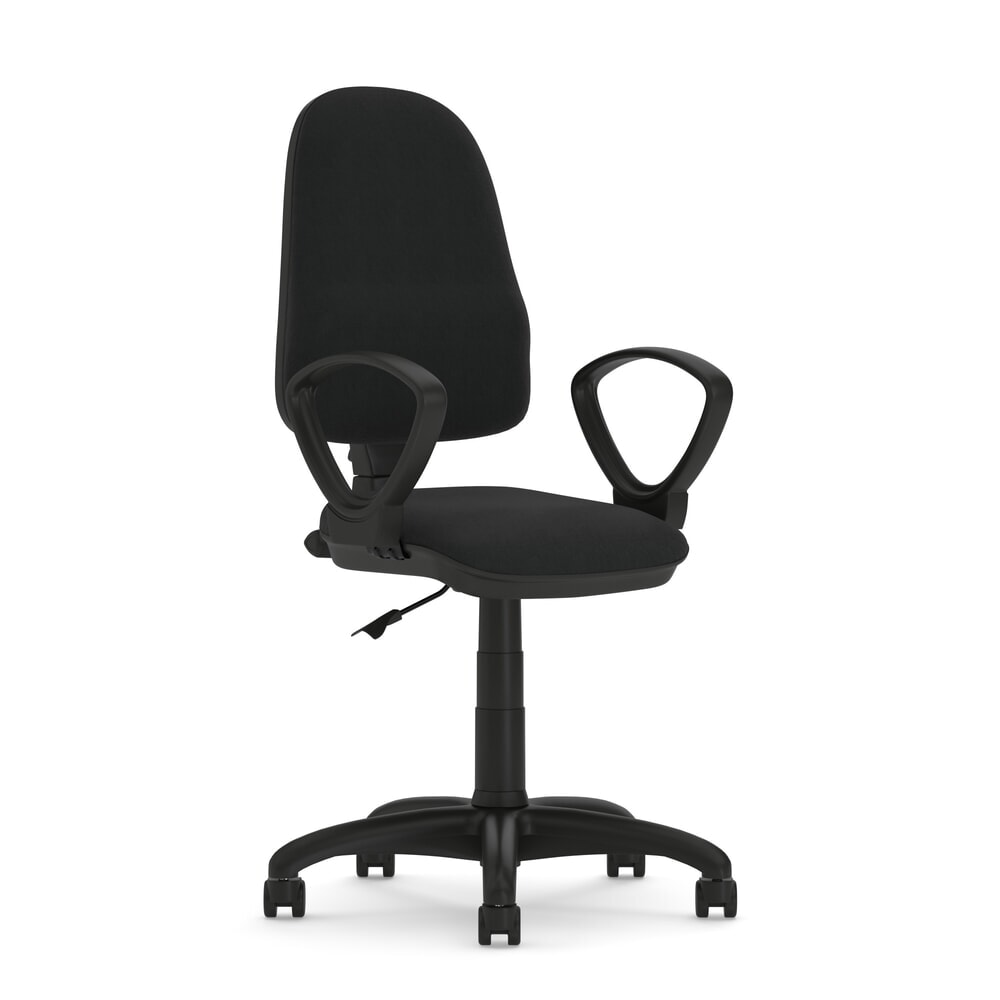Nowy Styl Bürostuhl Perfect, ovale Armlehnen, Polster-Rückenlehne, sitztiefenverstellbar, schwarz