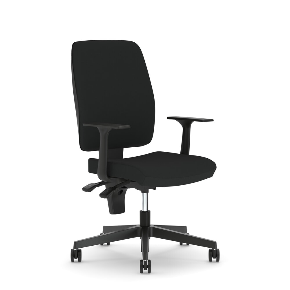 Nowy Styl Bürostuhl Taktik, feste Armlehnen, Polster-Rückenlehne, schwarz
