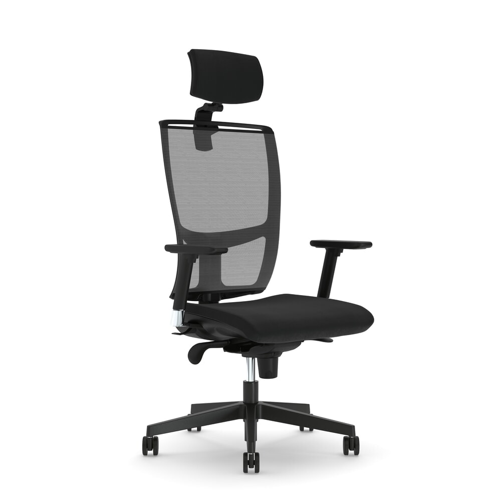 Nowy Styl Bürostuhl Z-Body, 3D-Armlehnen, Netz-Rückenlehne, Kopfstütze, schwarz