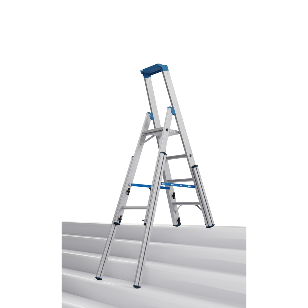 KRAUSE® STABILO Teleskopleiter mit Stufen, einseitig begehbar, 4 Stufen