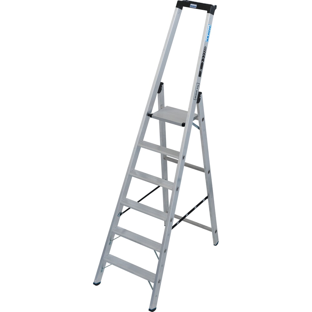 KRAUSE® STABILO Stufenstehleiter mit hohem Bügel, Tragfähigkeit 225 kg, 6 Stufen