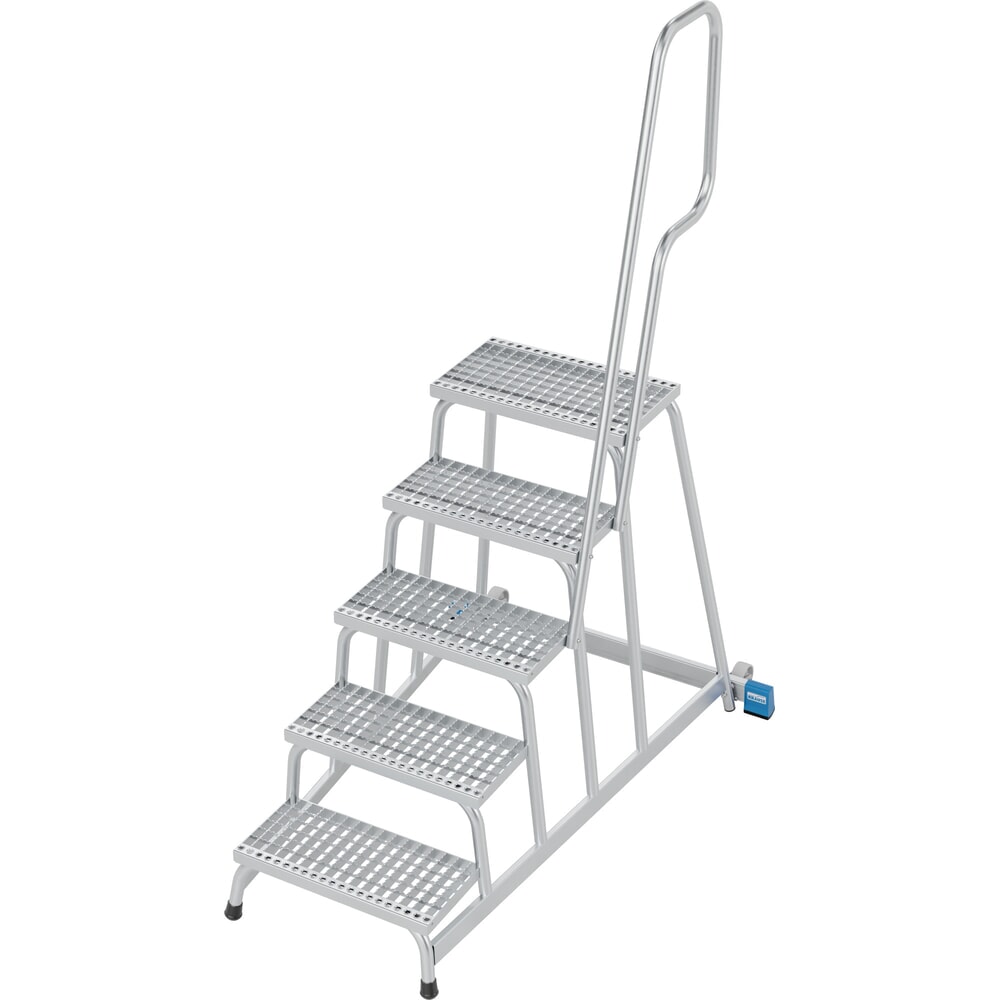 KRAUSE® STABILO mobiler Montagetritt mit rutschhemmenden R13-Gitterroststufen, 5 Stufen