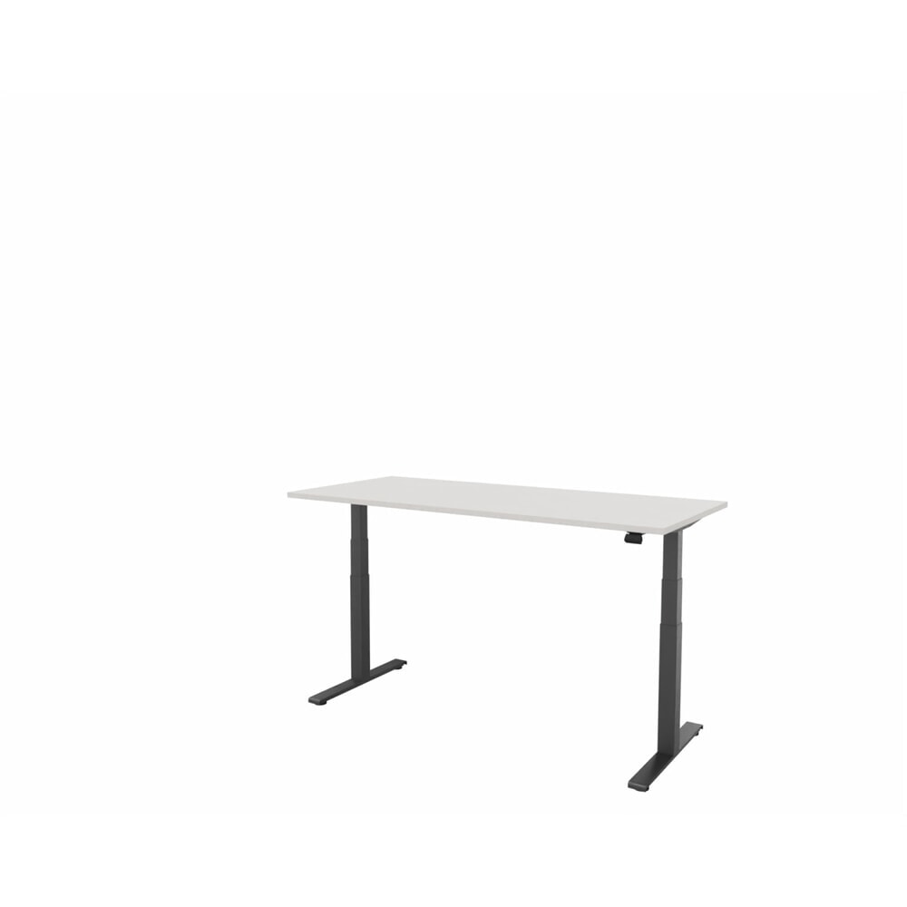 FM Büromöbel elektrisch höhenverstellbarer Schreibtisch fouraction, BxT 1.800 x 800 mm, ohne Memory-Schalter, diamant-weiß, anthrazit metallic