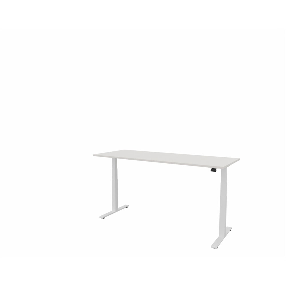 FM Büromöbel elektrisch höhenverstellbarer Schreibtisch fouraction, BxT 2.000 x 800 mm, ohne Memory-Schalter, diamant-weiß, verkehrsweiß