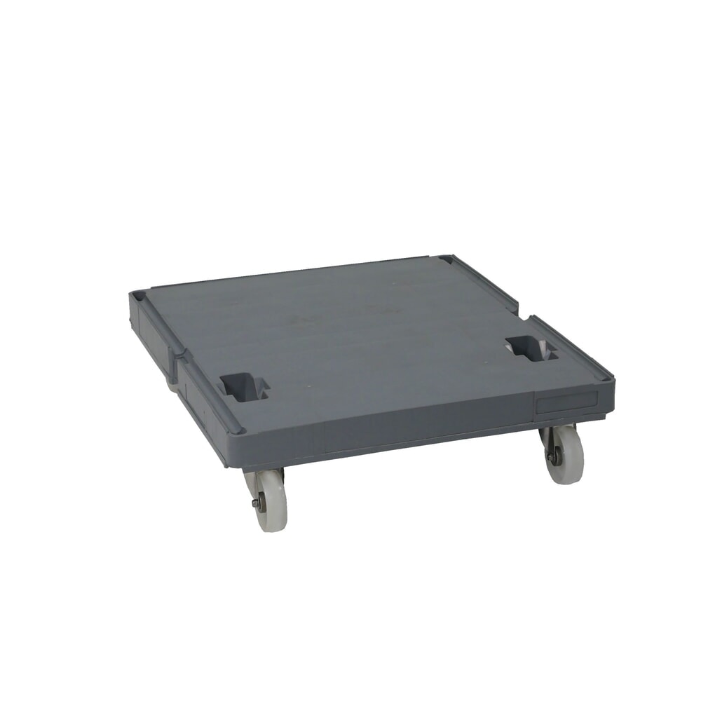 Hygiene-Rollplatte für rolltainer® Rollbehälter, Hochdruck-Polyethylen, grau