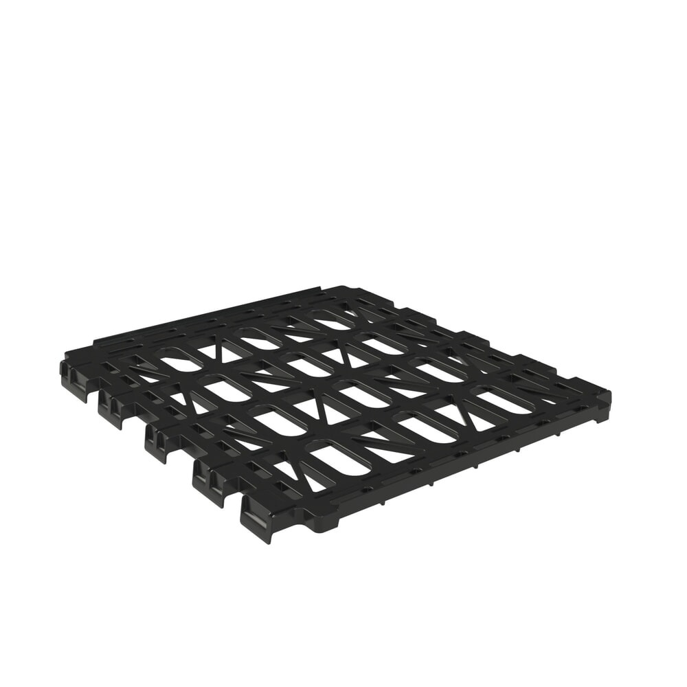 Zwischenboden für rolltainer® Rollbehälter aus Recycling-Kunststoff, schwarz, BxT 710 x 778 mm
