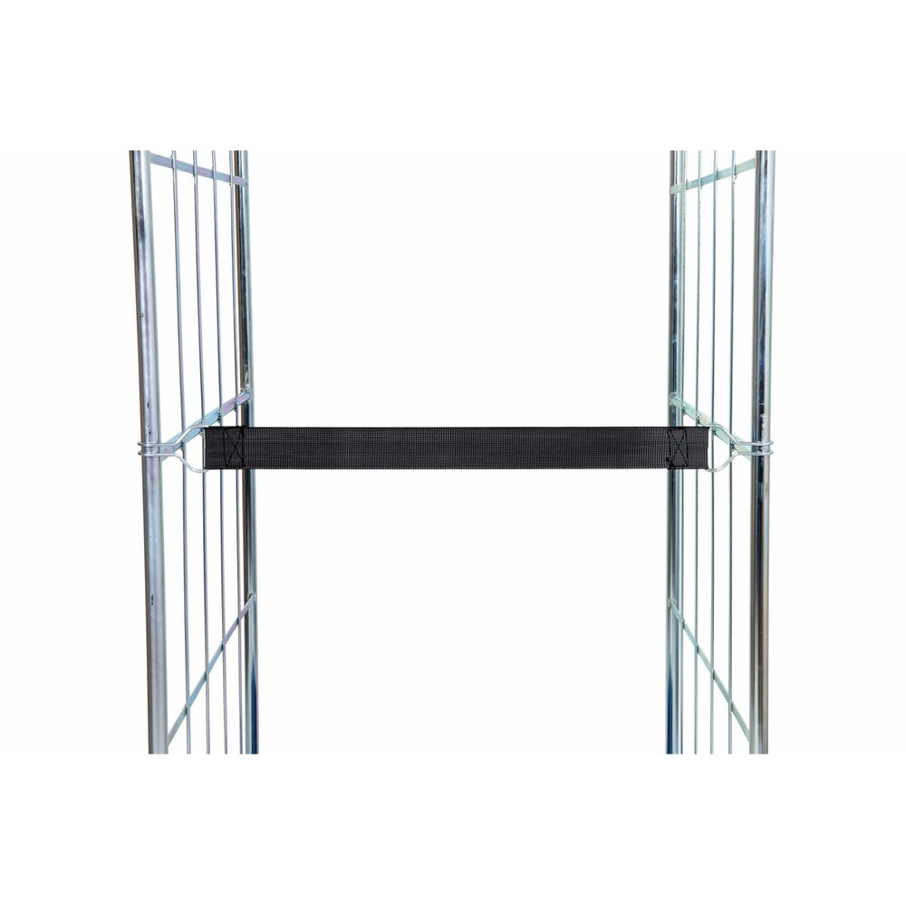 Elastikspannband für rolltainer® Rollbehälter, schwarz, Blind Logo, 2 Drahthaken