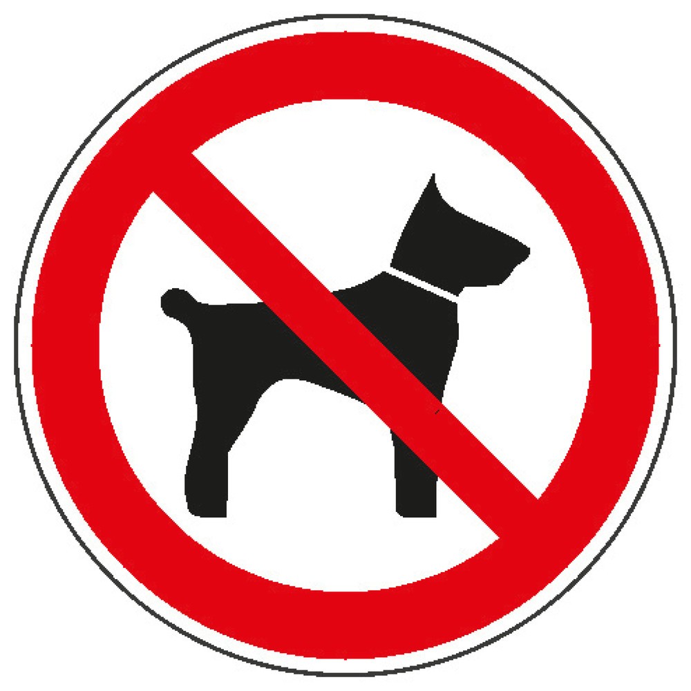 SafetyMarking® Mitführen von Tieren verboten, Ø 200 mm, Folie