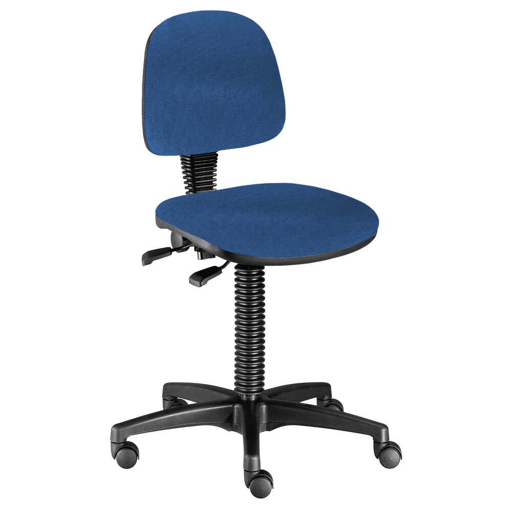 SITWELL STEIFENSAND Arbeitsdrehstuhl BM Industrie, Kunstleder, Sitzhöhe 480-650 mm, Rollen, blau