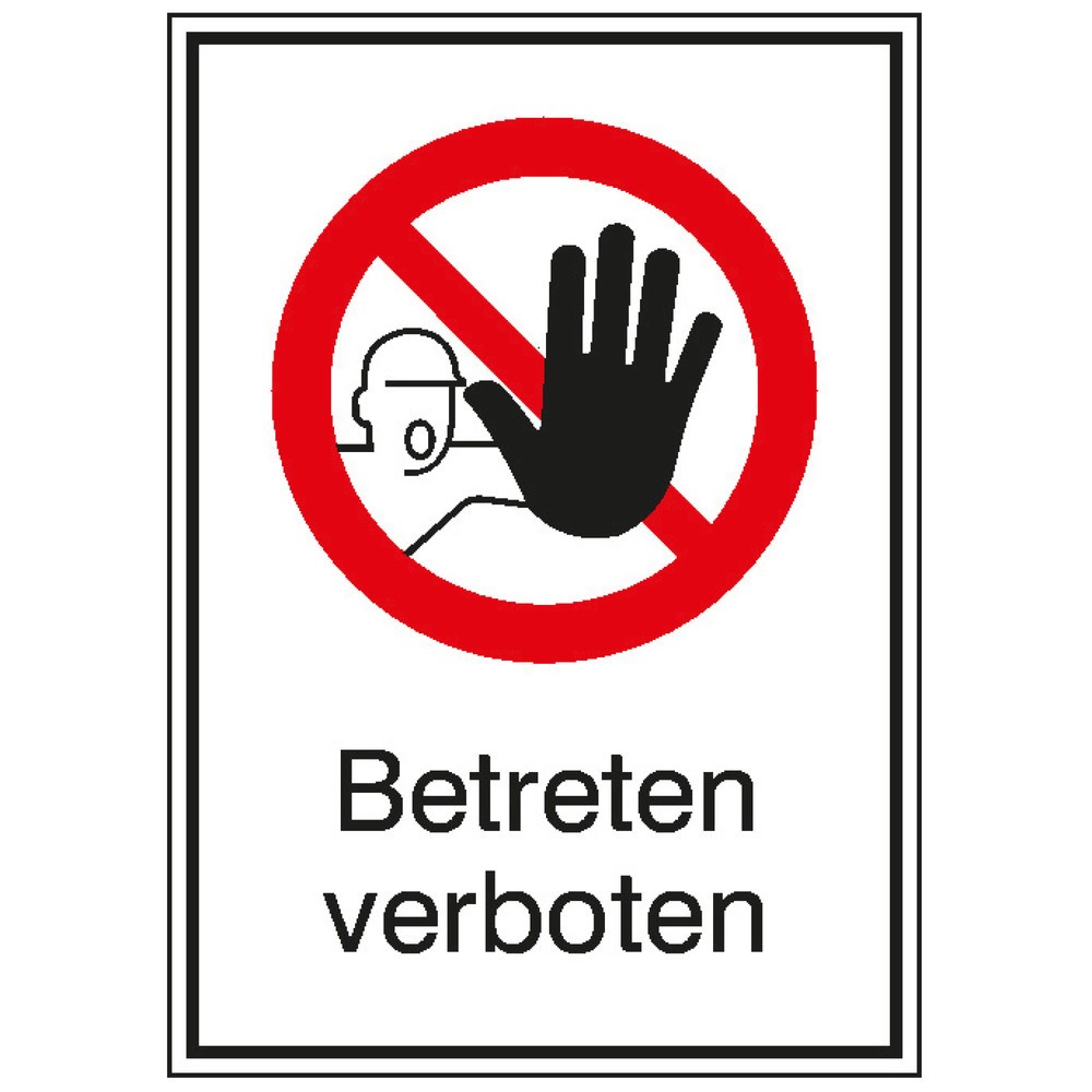 SafetyMarking® "Betreten verboten", HxB 371 x 262 mm, Alu