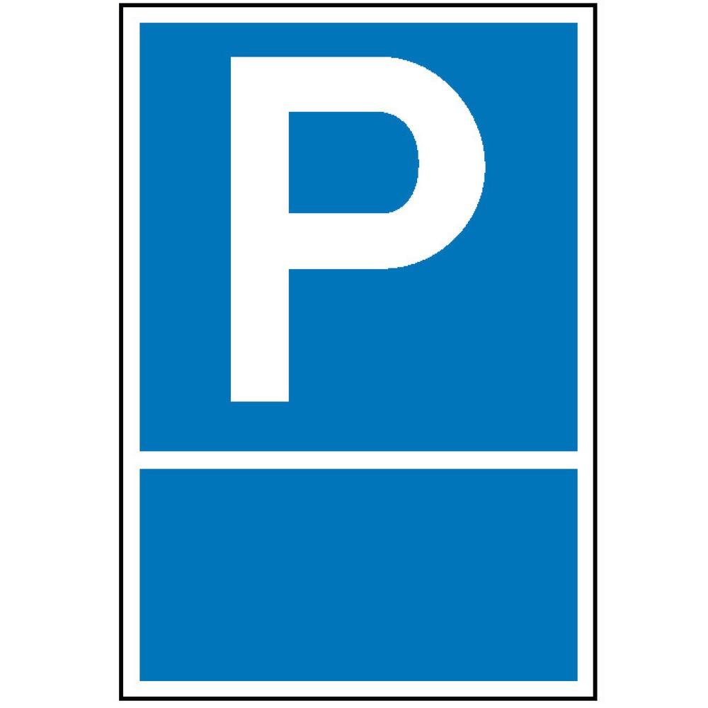 SafetyMarking® Parkplatzschild mit Text nach Wunsch, HxB 400 x 250 mm, Kunststoff