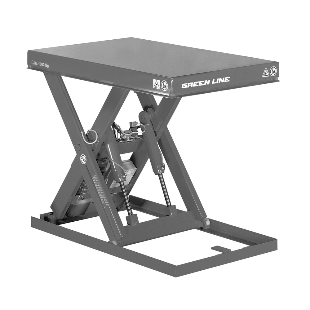 Scheren-Hubtisch GREEN-LINE, TK 1.500 kg, Plattform à 1.500 x 1.000 mm