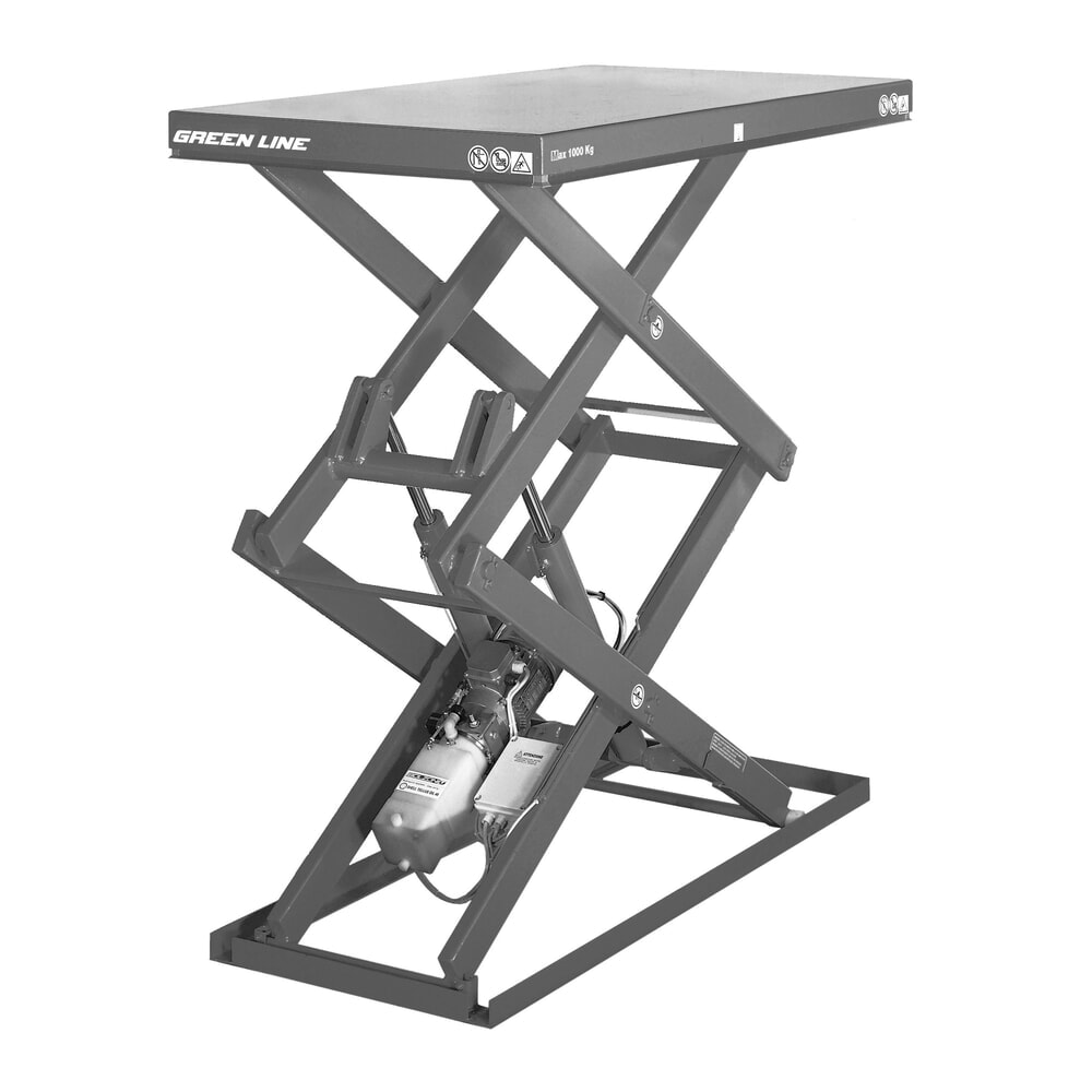 Doppelscheren-Hubtisch GREEN-LINE, TK 500 kg, Plattform à 1.700 x 800 mm
