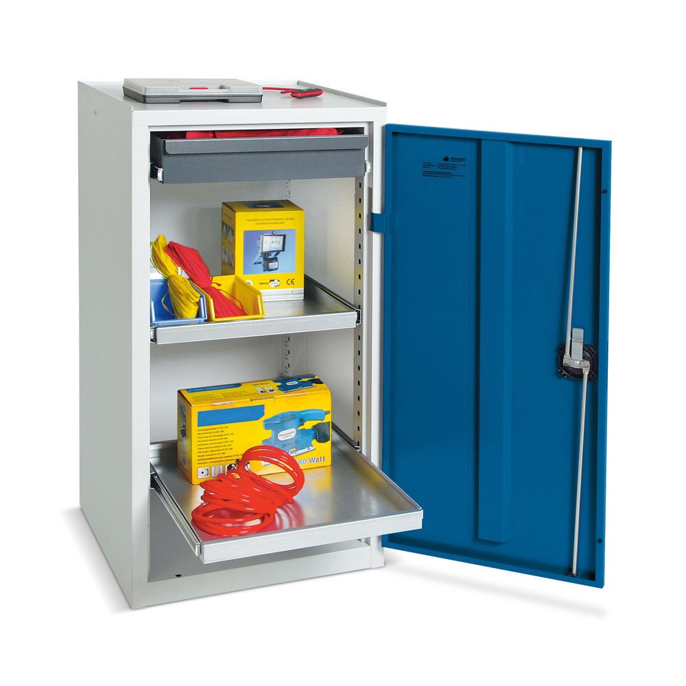 stumpf® Werkstatt-Beistellschrank mit 1 Schublade + 2 Wannen, HxBxT 1.000 x 500 x 500 mm, lichtgrau