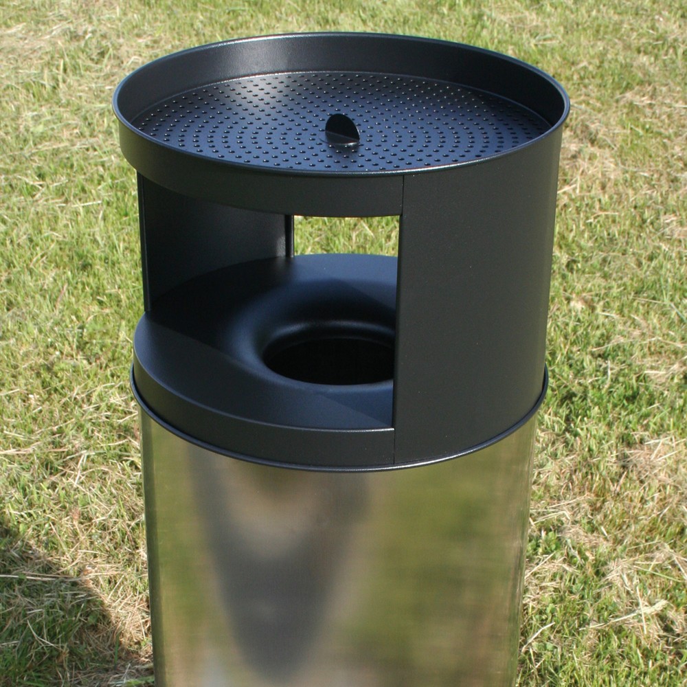 TKG Ascher-Abfall-Kombination FLORENZ, Edelstahl, 75 Liter