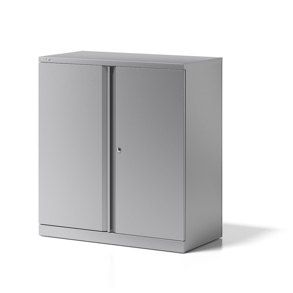 BISLEY Flügeltürenschrank Essentials, 2 OH, Breite 914 mm, silber