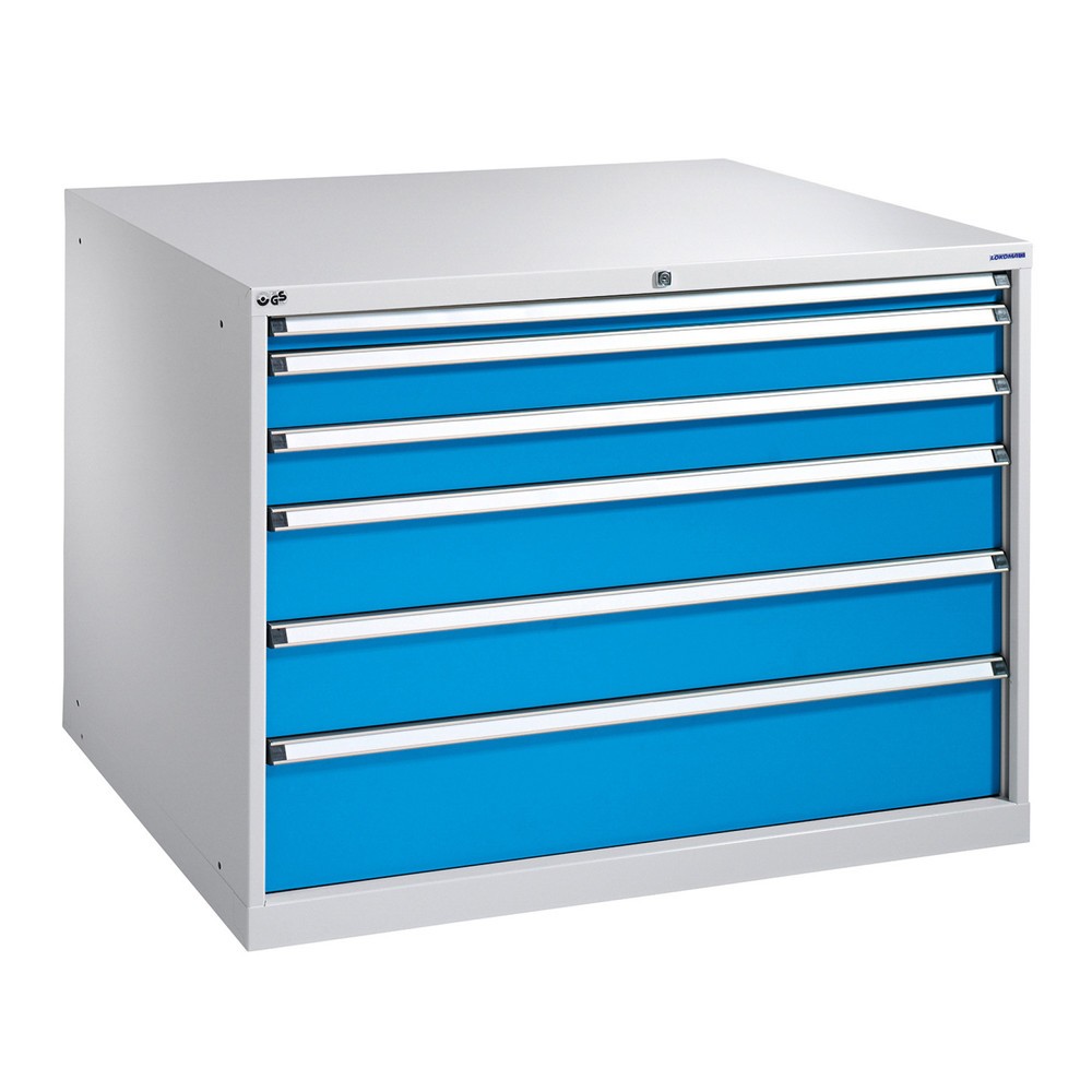 PAVOY Schubladenschrank, Höhe 1.000 mm, Schubladen 1x100 + 4x200 mm, Breite 715 mm, reinweiss, reinweiss