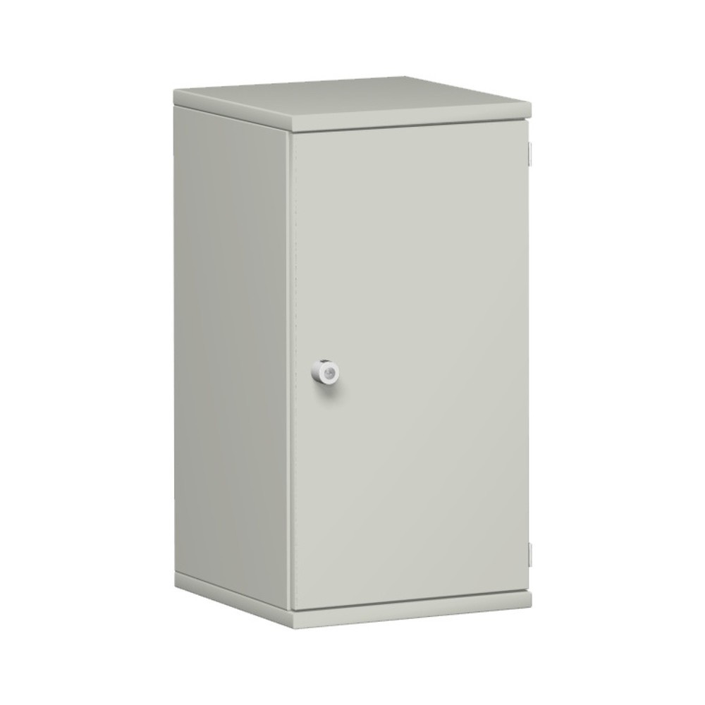 Geramöbel Büroschrank Profi, 2 OH, Breite 400 mm, Tür rechts, lichtgrau