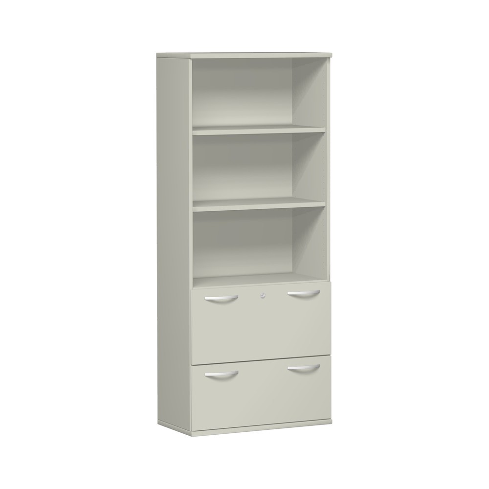 Geramöbel Modulschrank Profi mit Hängeregistratur, 5 OH, lichtgrau